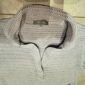 MaxMara Light Gray Cowl Neck Sweater size large